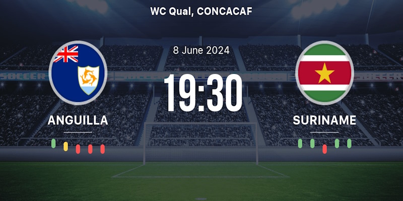 Soi kèo tỷ số trận Anguilla vs Suriname vào ngày Ngày 09/06 6 Soi kèo trận đấu Anguilla vs Suriname